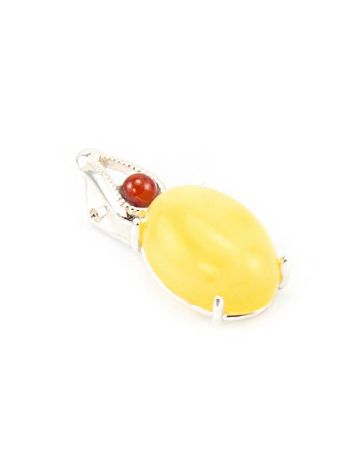 Bright Amber Pendant In Sterling Silver The Prussia, image , picture 3