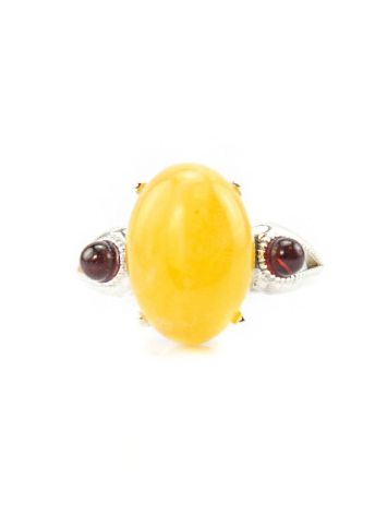 Lovely Multicolor Amber Ring In Sterling Silver The Prussia, Ring Size: 11.5 / 21, image , picture 2