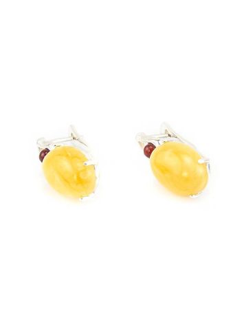 Adorable Honey Amber Earrings In Sterling Silver The Prussia, image , picture 3
