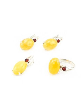Adorable Honey Amber Earrings In Sterling Silver The Prussia, image , picture 4