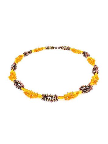 Two-Toned Amber Beaded Necklace, image , picture 3