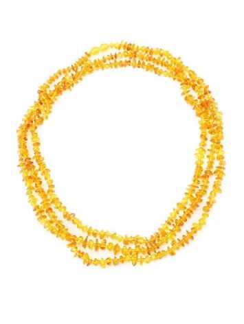 Cognac Amber Rope Necklace, image , picture 4