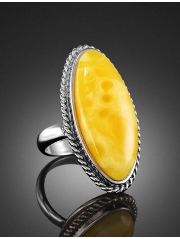 Gorgeous Honey Amber Ring In Sterling Silver The Glow, Ring Size: 8.5 / 18.5, image , picture 2