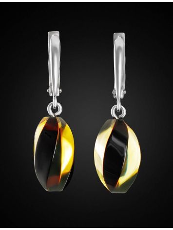 Amber Earrings In Sterling Silver The Electra, image , picture 2