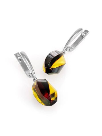 Amber Earrings In Sterling Silver The Electra, image , picture 3