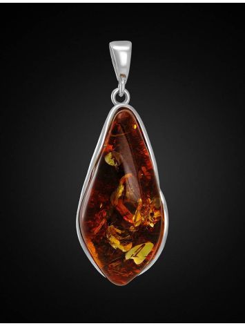 Cognac Amber Pendant In Sterling Silver The Lagoon, image , picture 3