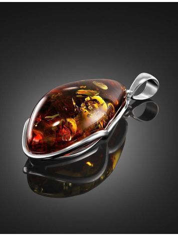 Cognac Amber Pendant In Sterling Silver The Lagoon, image , picture 2