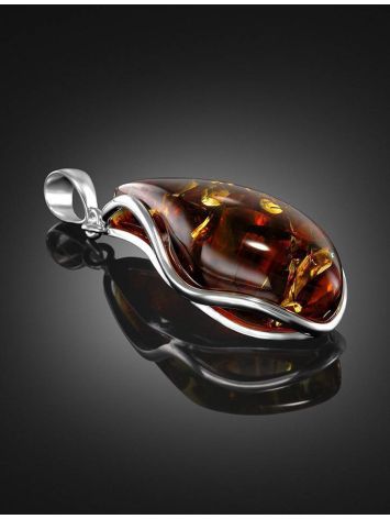 Cognac Amber Pendant In Sterling Silver The Lagoon, image , picture 4
