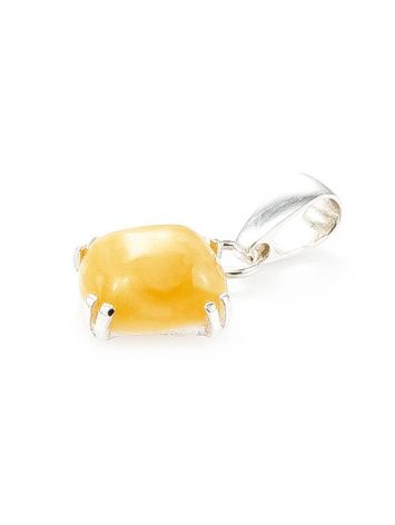 Minimalistic Amber Pendant In Sterling Silver The Byzantium, image , picture 2