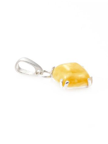 Minimalistic Amber Pendant In Sterling Silver The Byzantium, image , picture 4
