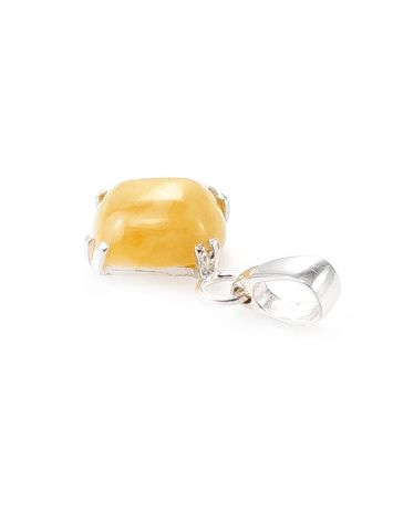 Minimalistic Amber Pendant In Sterling Silver The Byzantium, image , picture 3