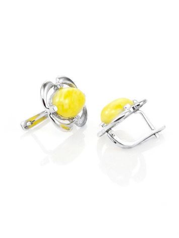 Amber Earrings In Sterling Silver The Violet, image , picture 4