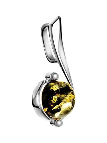 Round Amber Pendant In Sterling Silver The Sphere, image , picture 3