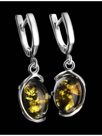Drop Amber Earrings In Sterling Silver The Vivaldi, image , picture 3