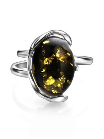 Adjustable Amber Ring In Sterling Silver The Vivaldi, Ring Size: Adjustable, image , picture 4