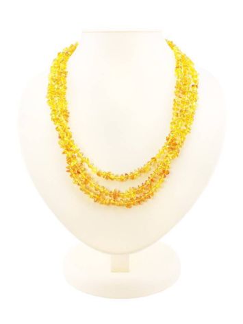 Cognac Amber Rope Necklace, image 