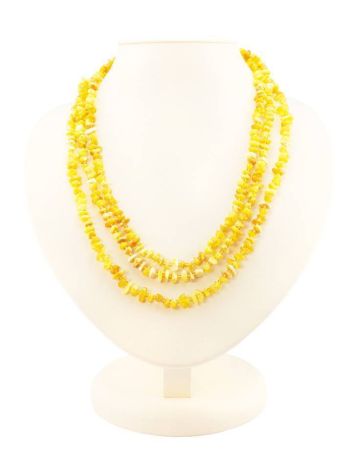 Honey Amber Rope Necklace, image 