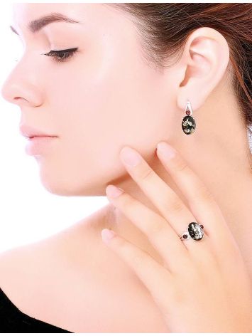 Wonderful Green Amber Ring In Sterling Silver The Prussia, Ring Size: 11.5 / 21, image , picture 2