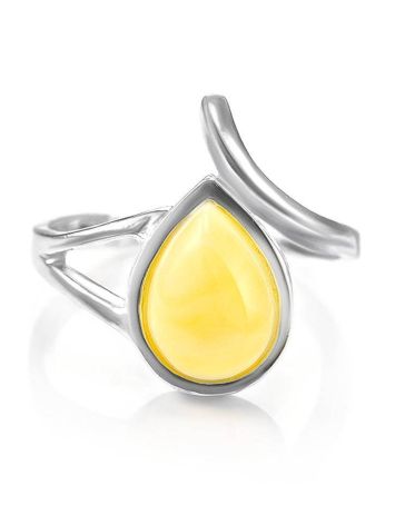 Honey Amber Ring In Sterling Silver The Fiori, Ring Size: 11.5 / 21, image , picture 4