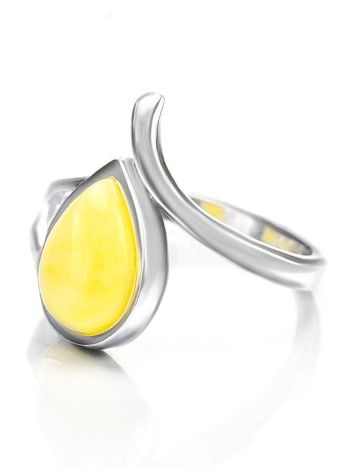 Honey Amber Ring In Sterling Silver The Fiori, Ring Size: 11.5 / 21, image , picture 5