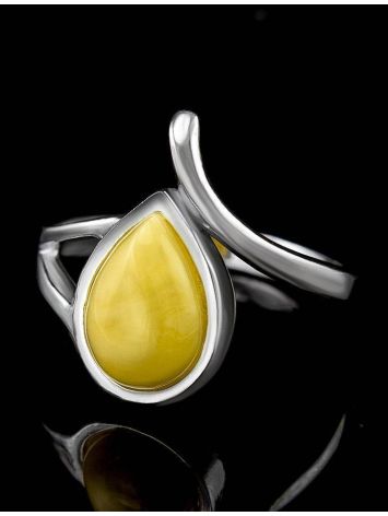 Honey Amber Ring In Sterling Silver The Fiori, Ring Size: 5.5 / 16, image , picture 3