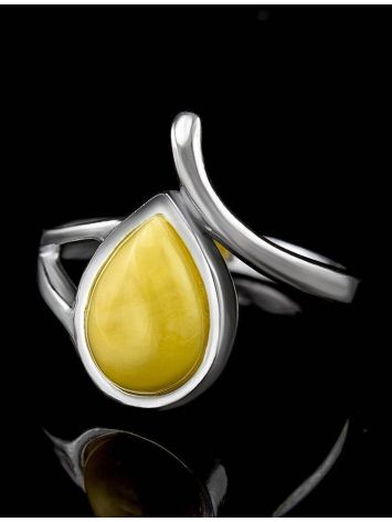 Honey Amber Ring In Sterling Silver The Fiori, Ring Size: 11.5 / 21, image , picture 3