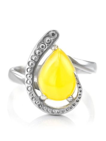 Silver Amber Ring The Acapulco, Ring Size: 11.5 / 21, image , picture 4