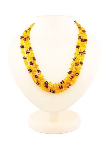 Two-Toned Amber Rope Necklace, image 