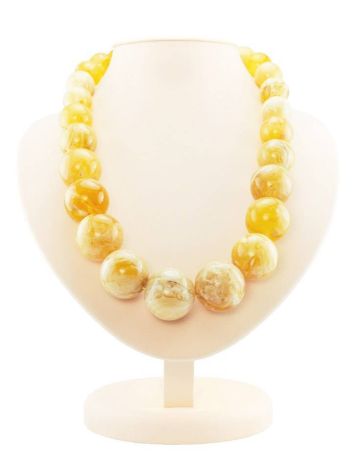 Mindblowing Amber Ball Beaded Necklace, image 