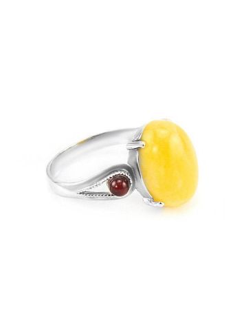 Lovely Multicolor Amber Ring In Sterling Silver The Prussia, Ring Size: 5.5 / 16, image 