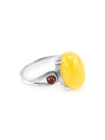Lovely Multicolor Amber Ring In Sterling Silver The Prussia, Ring Size: 11.5 / 21, image 
