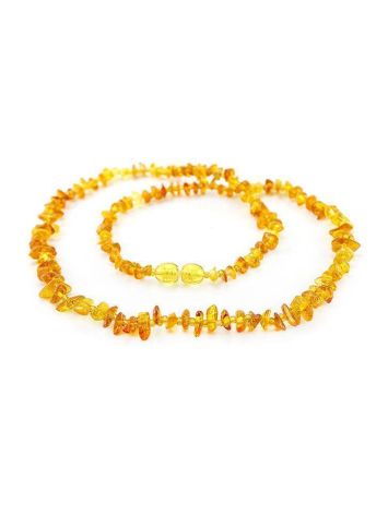 Cognac Amber Beaded Necklace, image , picture 3