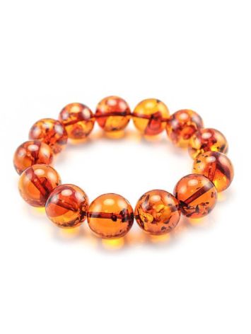 Bright Cognac Amber Beaded Bracelet, image , picture 2