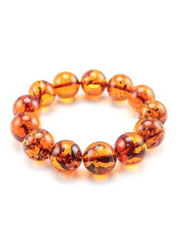 Bright Cognac Amber Beaded Bracelet, image , picture 3