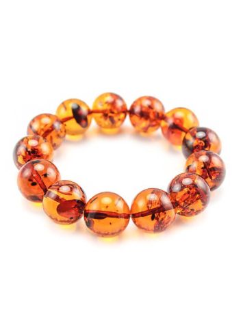 Bright Cognac Amber Beaded Bracelet, image , picture 4