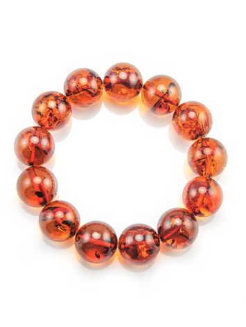 Bright Cognac Amber Beaded Bracelet, image , picture 5
