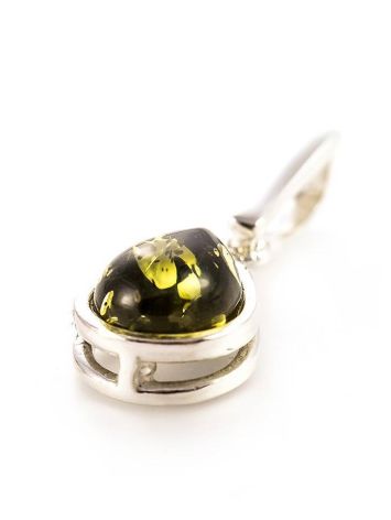 Green Amber Pendant In Sterling Silver The Fiori, image , picture 2