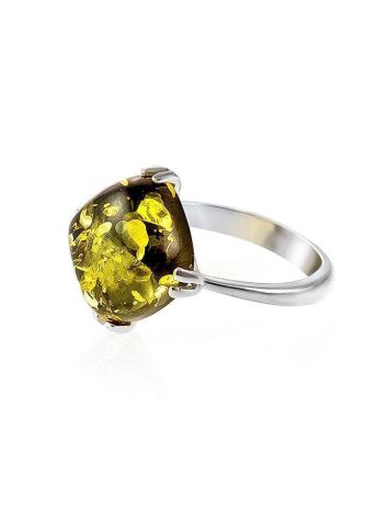 Green Amber Ring In Sterling Silver The Byzantium, Ring Size: 11.5 / 21, image , picture 3