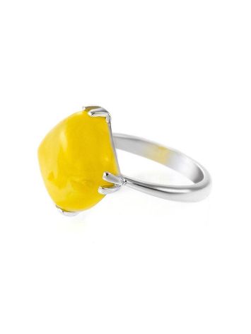 Honey Amber Ring In Sterling Silver The Byzantium, Ring Size: 5.5 / 16, image , picture 3