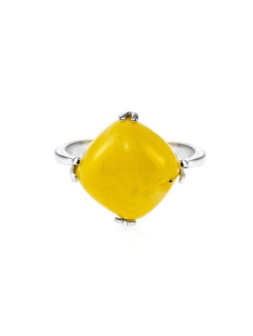 Honey Amber Ring In Sterling Silver The Byzantium, Ring Size: 5.5 / 16, image , picture 2