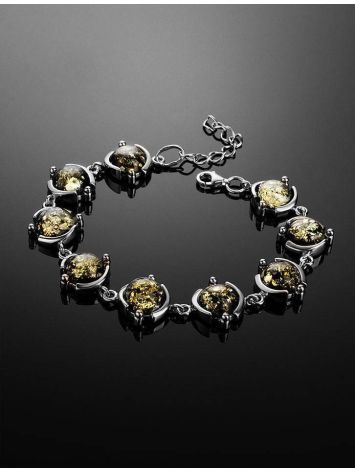 Link Amber Bracelet In Sterling Silver The Sphere, image , picture 2