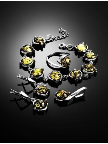 Link Amber Bracelet In Sterling Silver The Sphere, image , picture 5