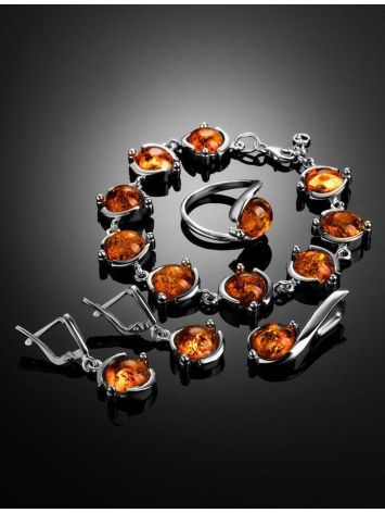 Amber Pendant In Sterling Silver The Sphere, image , picture 4