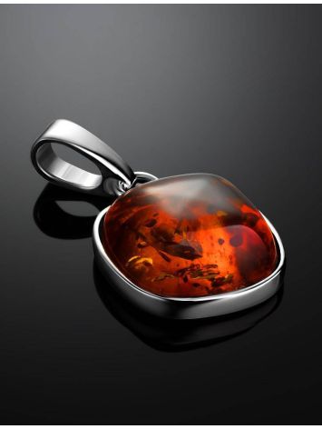 Cognac Amber Pendant In Sterling Silver The Copenhagen, image , picture 2