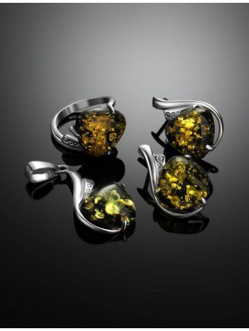 Green Amber Pendant In Sterling Silver The Acapulco, image , picture 5