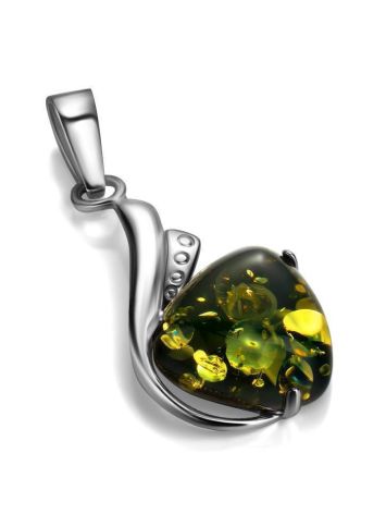 Green Amber Pendant In Sterling Silver The Acapulco, image , picture 3