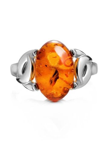Cognac Amber Ring In Sterling Silver The Prussia, Ring Size: 11.5 / 21, image , picture 4