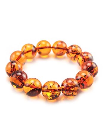 Bright Cognac Amber Beaded Bracelet, image 