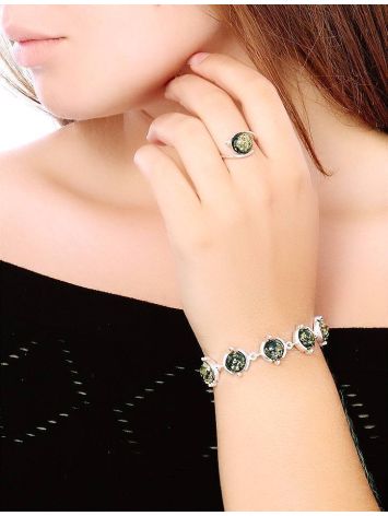 Link Amber Bracelet In Sterling Silver The Sphere, image , picture 3