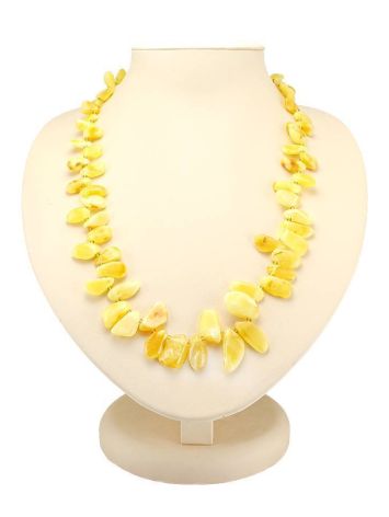 Honey Amber Beaded Necklace, image 